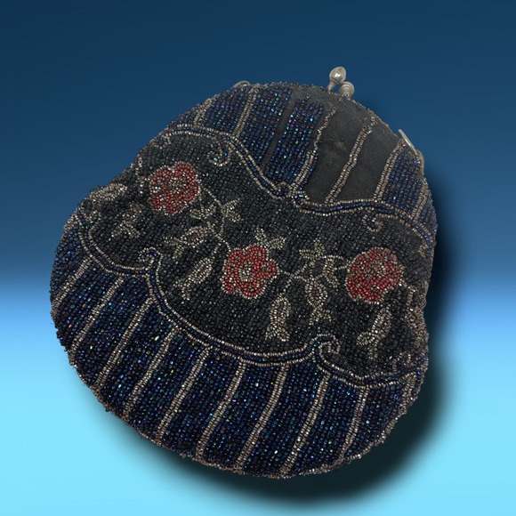 Unbranded Handbags - Vtg Antique Art Deco Shimmer Seed Beaded Flapper Purse Bag As Is Parts Repair